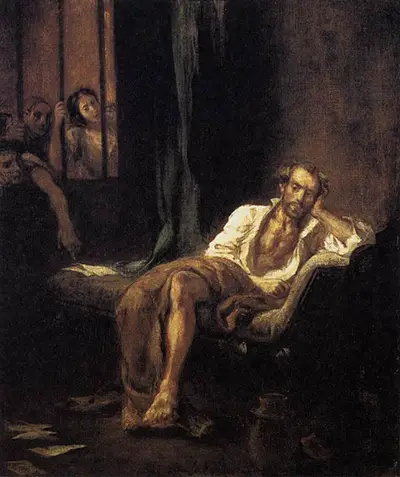 Tasso in the Madhouse Eugene Delacroix